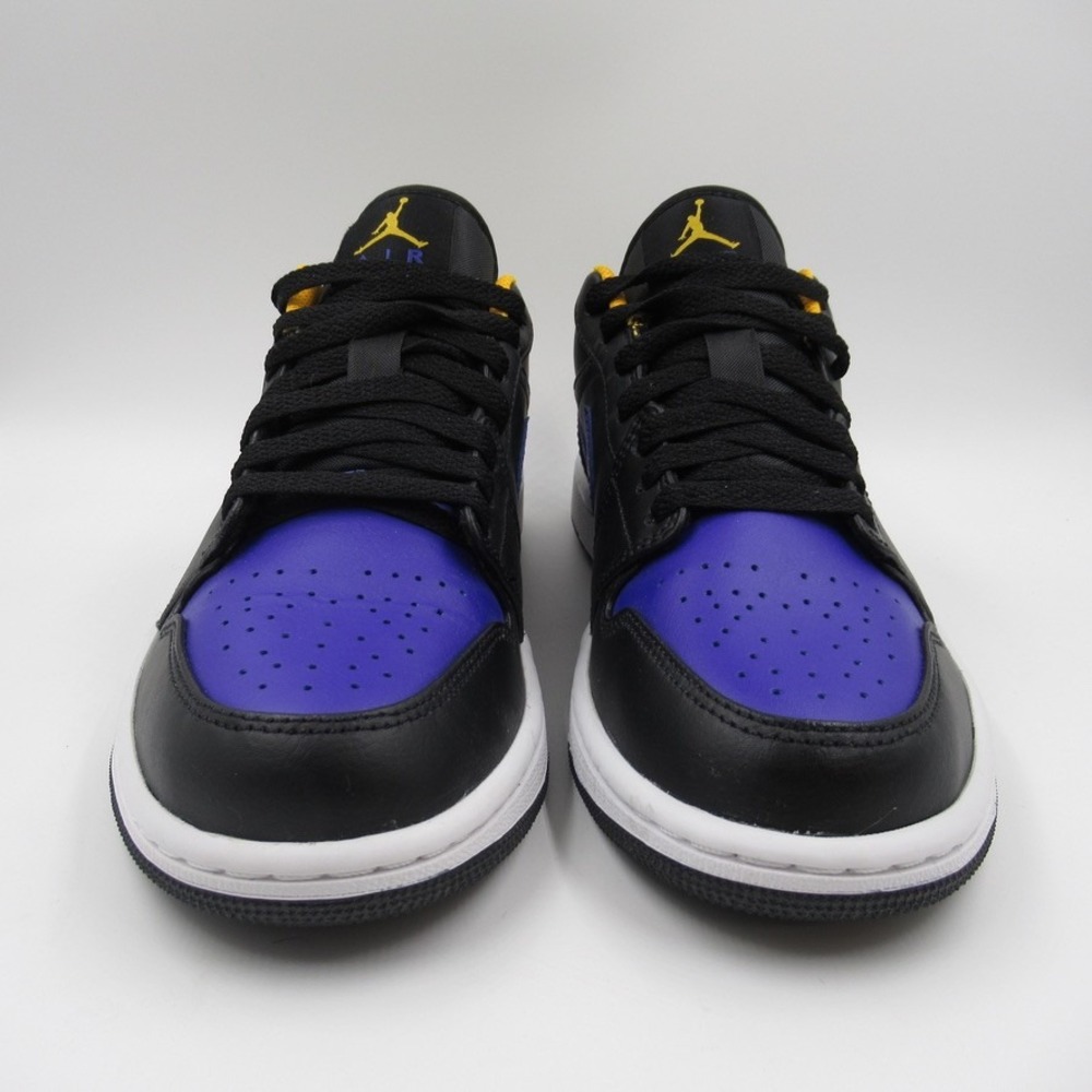 Nike Air Jordan 1 Low Black Dark Concord University Gold 553558-075 Mens 7.5 - Picture 2 of 10